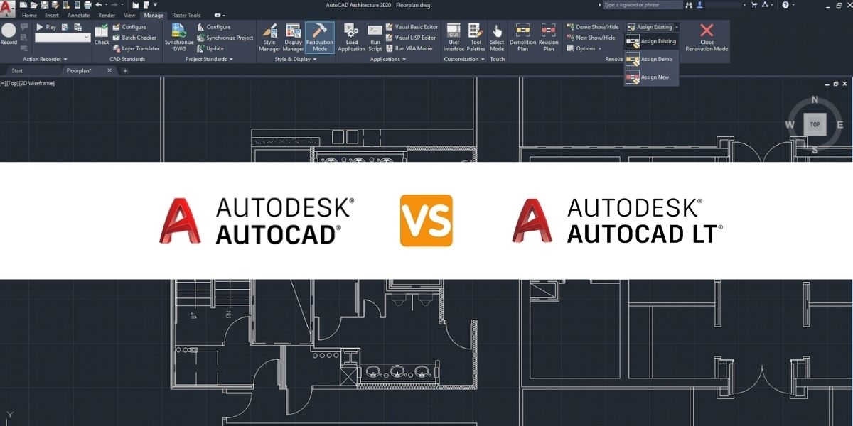 Comparativa AutoCAD y AutoCAD LT